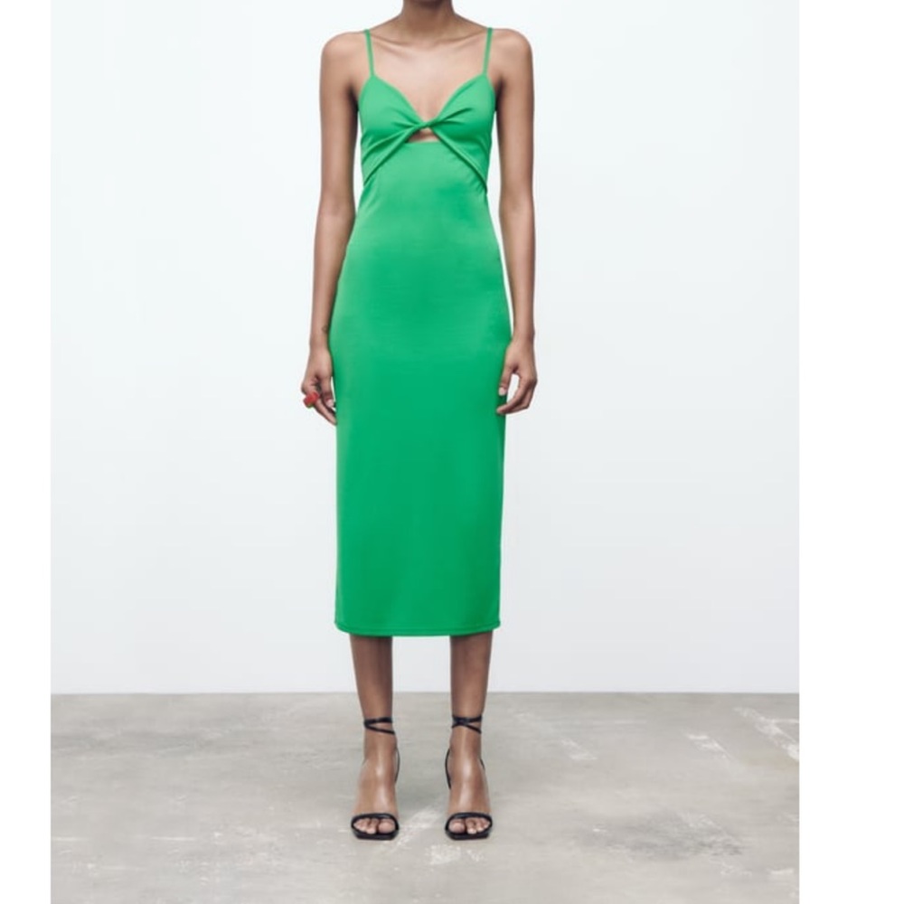 Green midi zara dress